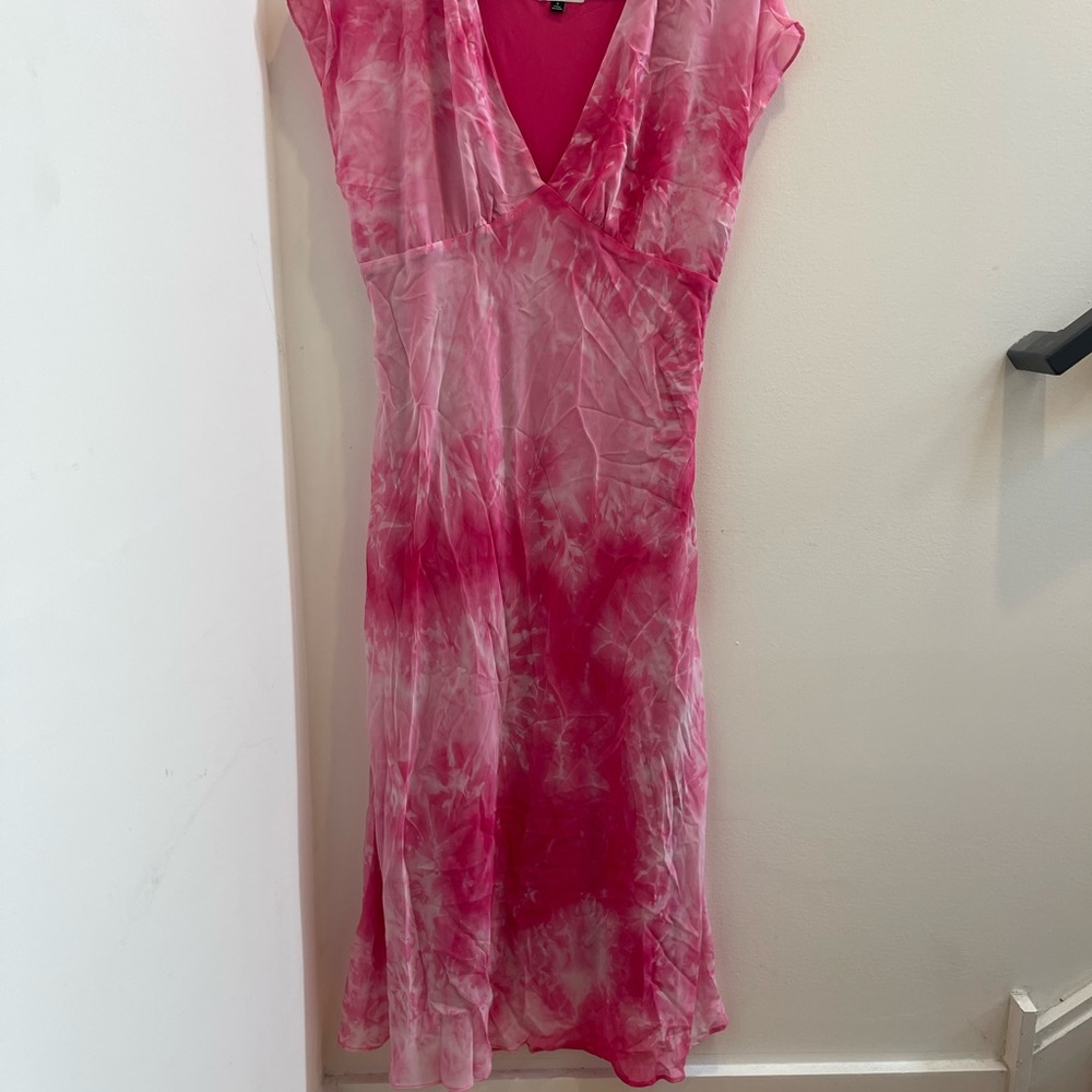 Pink Tie-Dye Maxi Dress